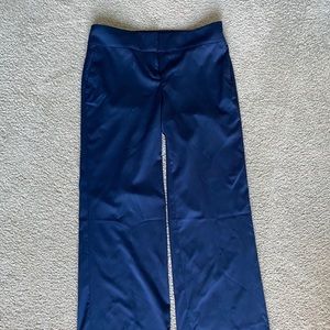 Ann Taylor Navy Wide Leg Suit Pants